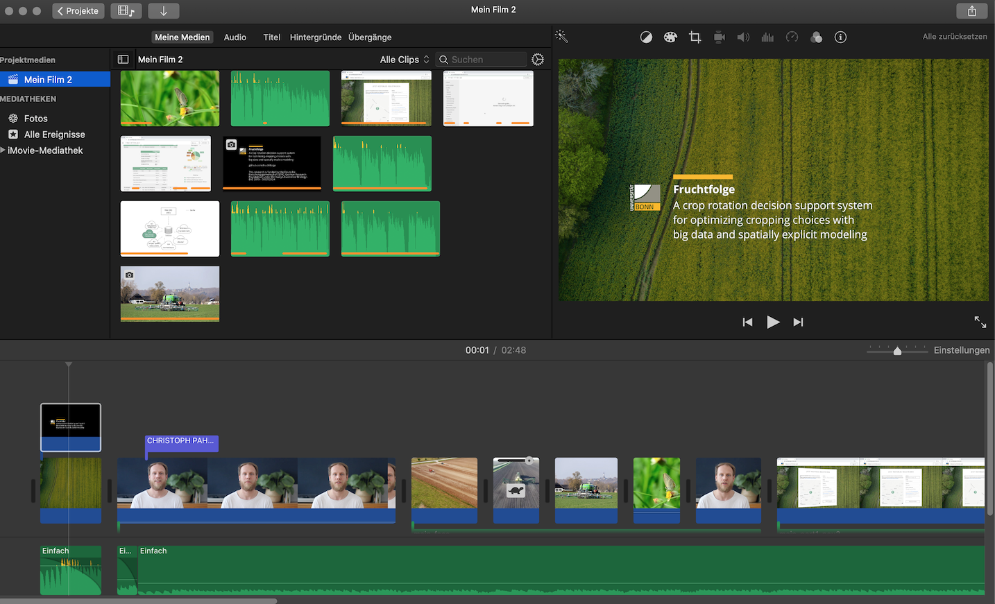 iMovie Project Fruchtfolge
